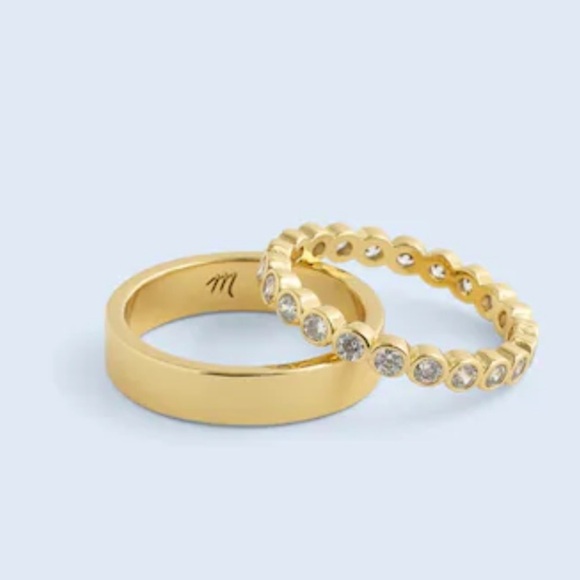 Madewell Jewelry - Madewell pale gold tennis collection ring size 8